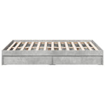 Bed Frame with Drawers without Mattress Concrete Grey 135x190 cm Double 3280695