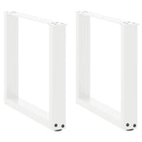 Coffee Table Legs U-Shaped 2 pcs White 50x cm Steel 4013157