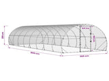 Chicken Coop Silver 800 x 300 x 200 cm Galvanised Steel 3434693
