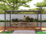 3 x 3m Retractable Roof Metal Pergola - Grey T3398P317633
