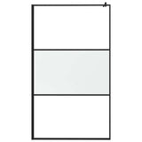 Shower walls Black 115 x 195 cm Glass and Aluminium 151875