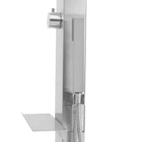 Outdoor Shower with Tray WPC Stainless Steel 3051286