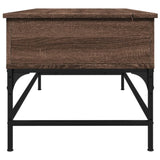 ZNTS Coffee Table Brown Oak 100x50x45 cm Engineered Wood and Metal 845400