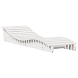 Sun Lounger White 205x60x31.5 cm Solid Wood Pine 832574