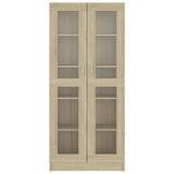 Vitrine Cabinet Sonoma Oak 82.5x30.5x185 cm Engineered Wood 802771