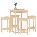 5 Piece Bar Set Solid Wood Pine 3124737