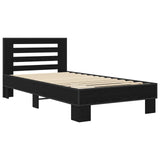 Bed Frame with Headboard Black Oak 80 x 200 cm Engineered Wood 8009105