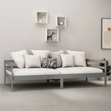 Day Bed without Mattress Grey Solid Wood Pine 90x200cm 806932