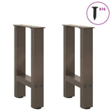 Coffee Table Legs Natural Steel 2 pcs 28x cm Steel 4013275