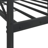 Day Bed without Mattress Black 90x200 cm Steel 4104668