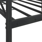 Day Bed without Mattress Black 80x200 cm Steel 4104666