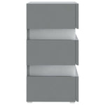 ZNTS LED Bedside Cabinet Grey 45x35x67 cm Engineered Wood 326842