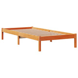 Bed Frame with Headboard without Mattress Wax Brown 90x200 cm 3305737