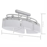 Ceiling Lamp with Ellipsoid Glass Shades 4 pcs E14 278761