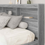 Bookcase Bed Grey sonoma 180 x 200 cm Engineered wood 3335748