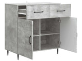 Sideboard Concrete Grey 66 x 34.5 x 89.5 cm Engineered Wood 894868