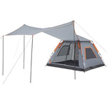 Camping Tent Dome 5-Person Grey and Orange Quick Release 4004148