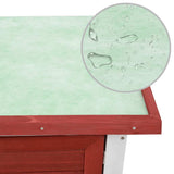 Outdoor Rabbit Hutch 1 Door Red Wood 170833