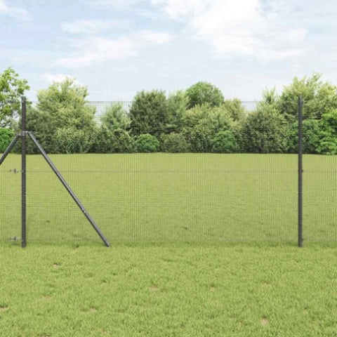 Welded Wire Fence Grey 1 x 100 m Steel 42005286