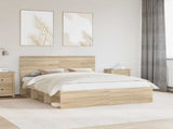 Bed Frame with Headboard Sonoma 160 x 200 cm Solid Pine Wood 3410985