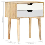 Bedside Cabinet 47x35x59 cm Solid Mango Wood 286481