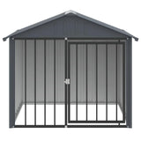 Dog House with Roof Black 117x103x102 cm Galvanised Steel 172346