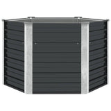 Garden Raised Bed Anthracite 129x129x77 cm Galvanised Steel 45734