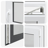 Basement Window RISOR 50 x 50 cm PVC and Glass Anthracite 42047308
