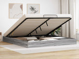 Ottoman Bed Frame Grey Sonoma 203 x 180 x 25 cm Engineered Wood 3409210