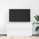 TV Cabinet White 100x35x54 cm Engineered Wood 861796