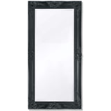 243682 Wall Mirror Baroque Style 100x50 cm Black