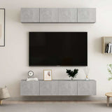 4 Piece TV Cabinet Set Concrete Grey 80x30x30 cm Engineered Wood 3079060