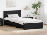 Bed Frame Black 120 x 123 cm Engineered Wood 3408880
