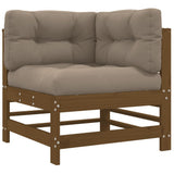 Corner Sofa Honey Brown Solid pine wood Medium Modular 825684