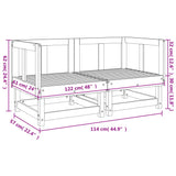 Garden Corner Sofas 2 pcs Solid Wood Douglas 825399