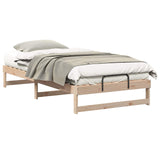 Bed Frame Brown 100 x 210 cm Solid Pine Wood 873163