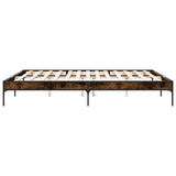 Bed Frame without Mattress Smoked Oak 200x200 cm 844998