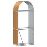 Log Holder Wood Look 80x45x190 cm Galvanised Steel 364580