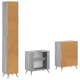 3 Piece Bathroom Cabinet Set BREDA Grey Sonoma Engineered Wood 3417483