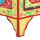 Hand Painted bedside Cabinet 40x30x50 cm Solid Mango Wood 286158