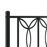 Metal Bed Frame without Mattress with Footboard Black 183x213cm 376151