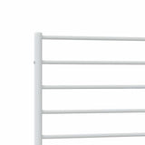 Metal Bed Frame without Mattress with Headboard White 100x200cm 352363
