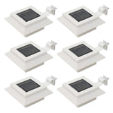 Outdoor Solar Lamps 6 pcs LED Square 12 cm White 44469