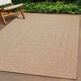 Rug ZIZUR 200x200 cm Jute Look Indoor and Outdoor 4006155