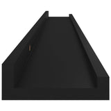 Wall Shelves 4 pcs Black 100x9x3 cm 326670