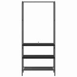 Clothes Rack Black Oak 77 x 30 x 171 cm Engineered Wood 868463
