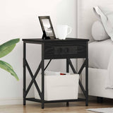 Bedside Cabinet 2 pcs Black Oak 41 x 31 x 51 cm Engineered Wood 859506