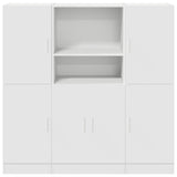 3 Piece Kitchen Cabinet Set White Engineered Wood 3324151