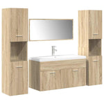 ZNTS 5 Piece Bathroom Furniture Set Sonoma Oak Engineered Wood 3325031