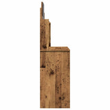 Dressing Table with Mirror Old Wood 96x39x142 cm 857011